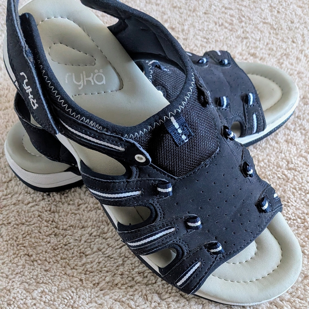 Ryka Women's Navy /White Sandals